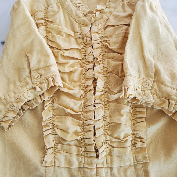 TWEEDS Linen Ruffle Blouse - Picture 5 of 8